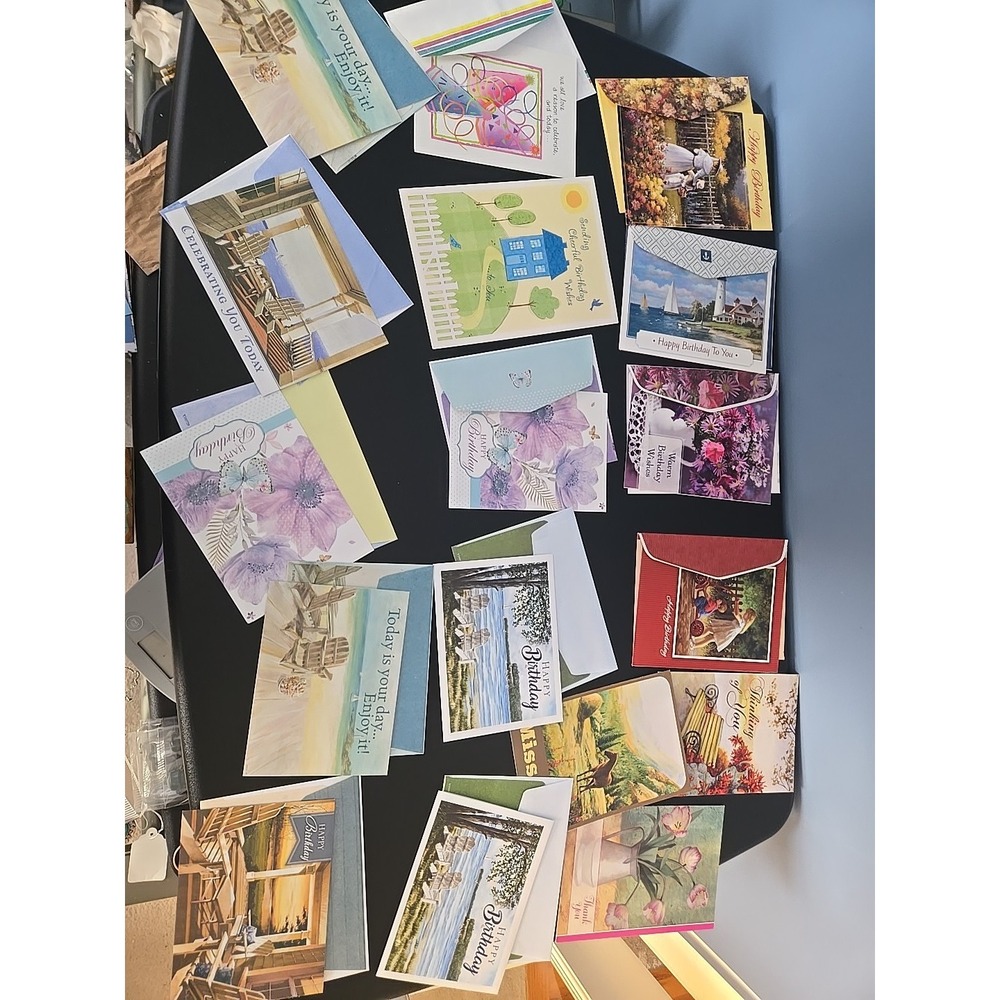 Assorted Birthday Cards & Envelopes Lot Of 17 Greeting Cards New Vibrant Designs